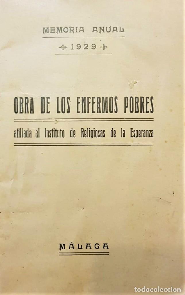 Antiquarische B&uuml;cher: MEMORIA anual 1929. Obra de los enfermos pobres afiliada al instituto de Religiosas de la Esperanza