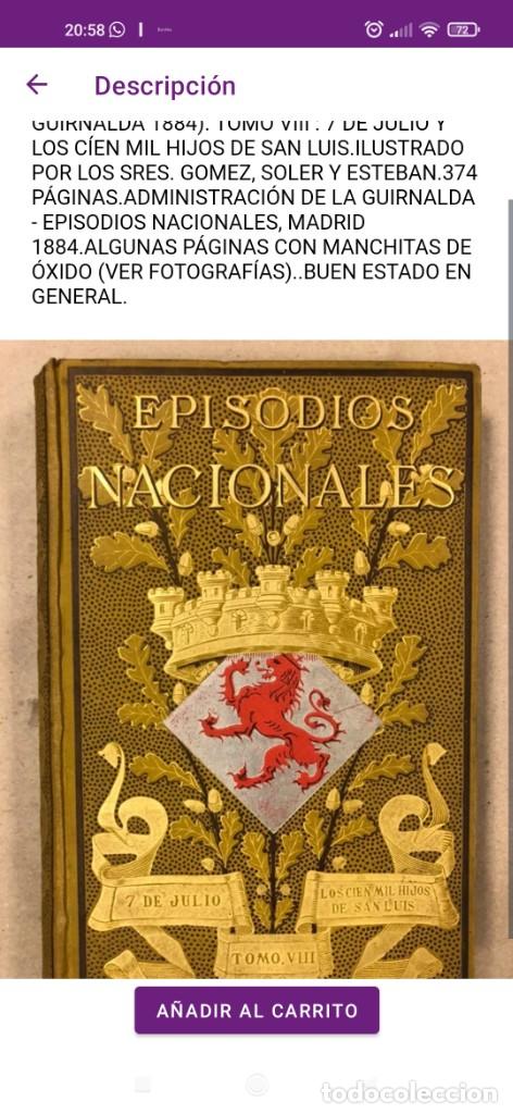 Libros antiguos: EPISODIOS NACIONALES - LIBRO ANTIGUO - Foto 6