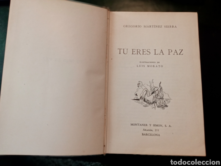 Libros antiguos: Tu eres la paz - Gregorio Martinez Serra MONTANER Y SIMON - Foto 3