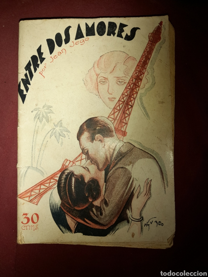 Libri antichi: MI NOVELA PUBLICACION SEMANAL A&Ntilde;O 1 N&deg; 8 ENTRE DOS AMORES JEAN JEGO DIBUJO AGUADO
