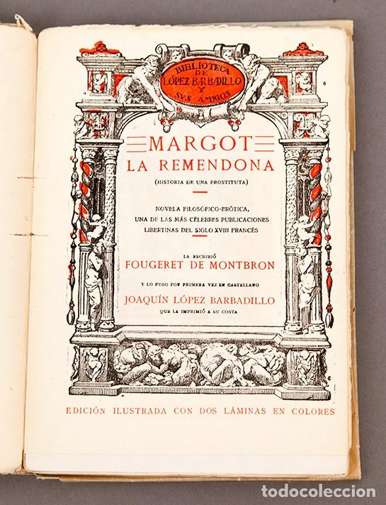 Libri antichi: Margot la remendona, historia de una prostituta - Erotismo, Sical&iacute;ptica - 1923
