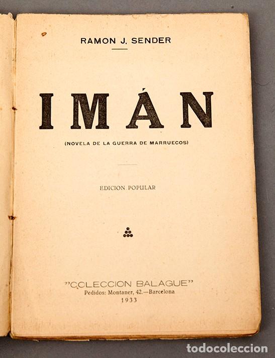Libros antiguos: RAM&Oacute;N J. SENDER: IM&Aacute;N, EDICI&Oacute;N POPULAR - 1933 - Foto 3