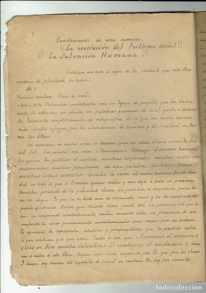 Libros antiguos: CONSTRUCCI&Oacute;N DE UNA CAMISA (AN&Oacute;NIMO) (1.7) - Foto 2