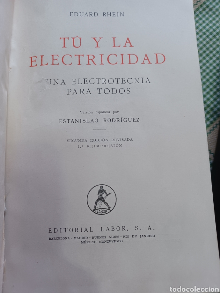 Libros antiguos: Barybook 260. T&uacute; y la electricidad Eduard Rhein