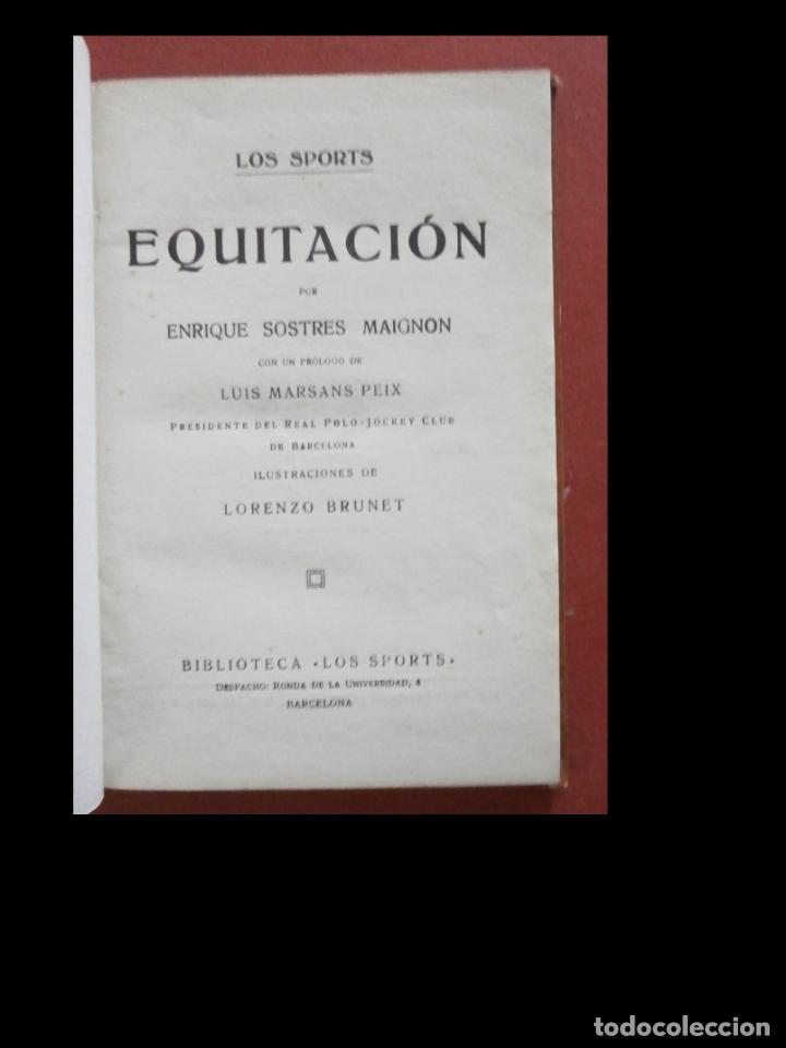 Libros antiguos: Equitaci&oacute;n. Enrique Sostres Maignon - Foto 6