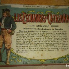 Libros antiguos: LAS ESCUADRAS DE CATALUÑA - AÑO 1900 - FOLGUERA - COMPLETO·PORTADAS Y GRABADOS.. Lote 330471618