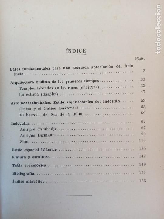 Libros antiguos: ARTE INDIO. OTTO HOVER. EDITORIAL LABOR 1927. - Foto 6