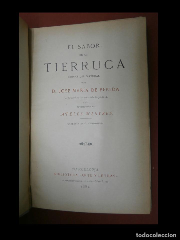 Libros antiguos: El sabor de la tierruca. Jos&eacute; Maria de Pereda - Foto 5