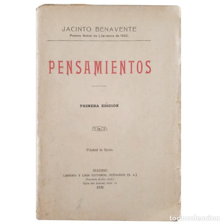 Libros antiguos: PENSAMIENTOS. Benavente, Jacinto - Foto 1