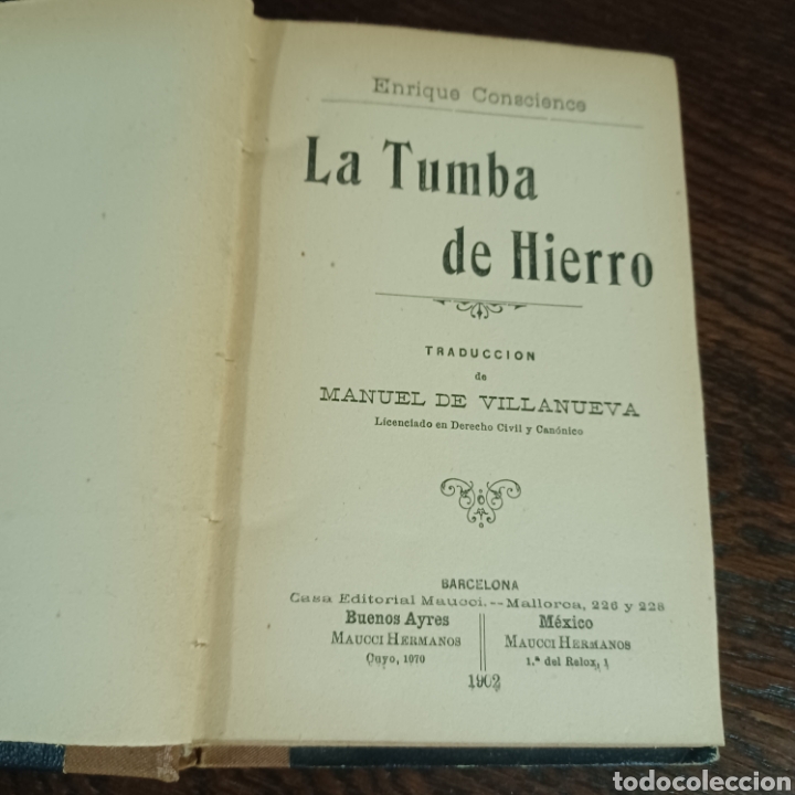 Libros antiguos: LA TUBA DE HIERRO - ENRIQUE CONSCIENCE 1902 - Foto 1