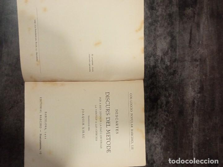 Libros antiguos: Descartes discurs del metode 1929 - Foto 2