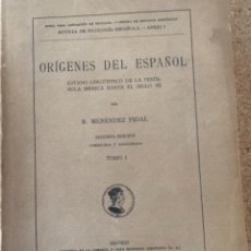 Libros antiguos: ORÍGENES DEL ESPAÑOL TOMO I (BOLS 16). Lote 334857083