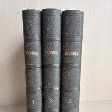 Libros antiguos: OEUVRES DE SPINOZA. CHARPENTIER ET CIE LIBRAIRIES EDITEURS, 1872. FRANCÉS.. Lote 335266218