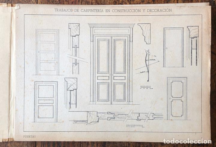 Libros antiguos: TRABAJOS DE CARPINTERIA EN CONSTRUCCION Y DECORACION - J. MASCAR&Oacute; - Foto 2