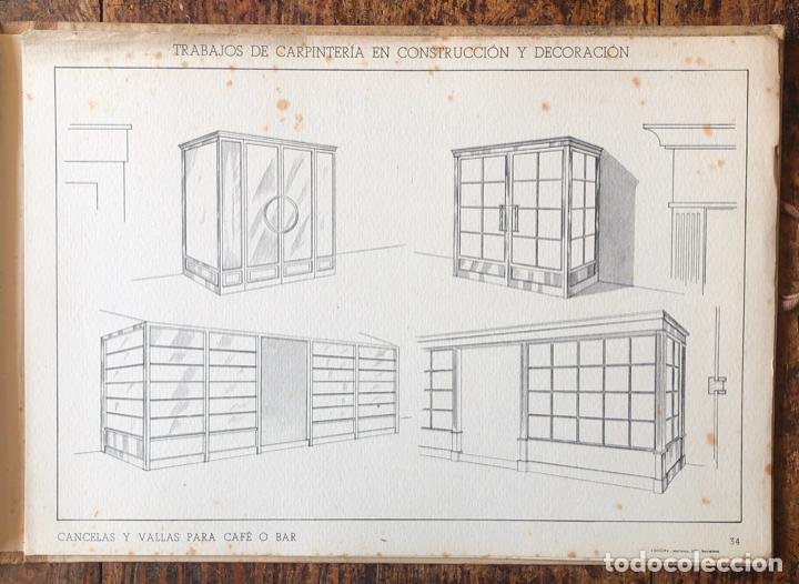 Libros antiguos: TRABAJOS DE CARPINTERIA EN CONSTRUCCION Y DECORACION - J. MASCAR&Oacute; - Foto 5