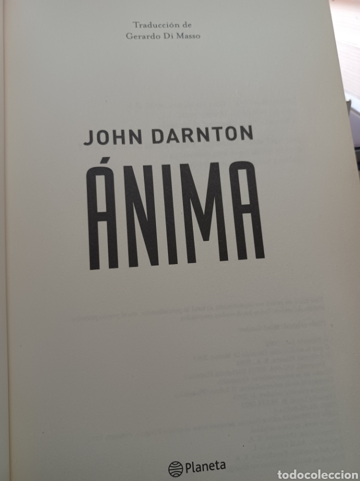 Libros antiguos: Barybook 183 Anima John Darnton - Foto 3
