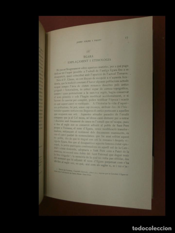 Libros antiguos: Egara- Tarrassa. Josep Soler i Palet - Foto 4