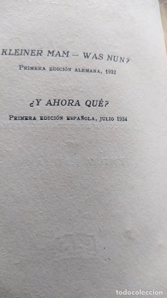 Libros antiguos: &iquest;Y ahora qu&eacute;? Novela de Hans Fallada, 1934 - Foto 3