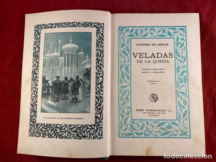 Libros antiguos: VELADAS DE LA QUINTA SATURNINO CALLEJA - Foto 2