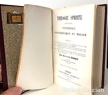 Libros antiguos: Babin : Trilogie Spirite. (Paris, Librairie Spirite.1875) Espiritismo - Foto 1