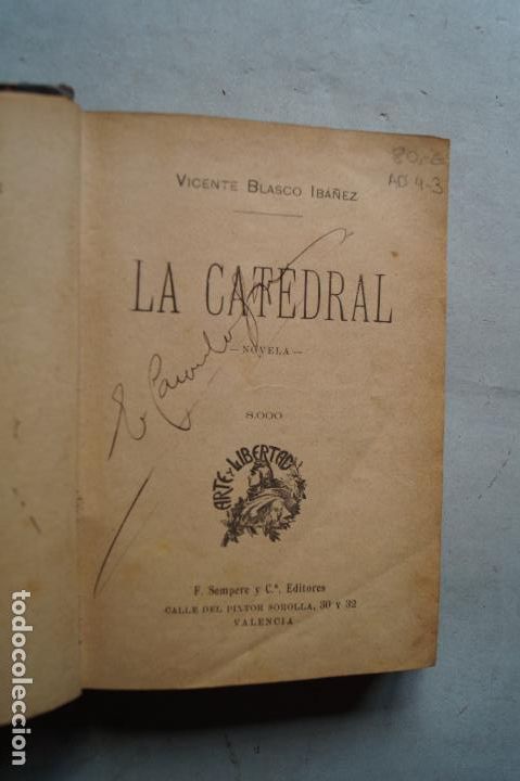 Libros antiguos: LA CATEDRAL. VICENTE BLASCO IBA&Ntilde;EZ. - Foto 2