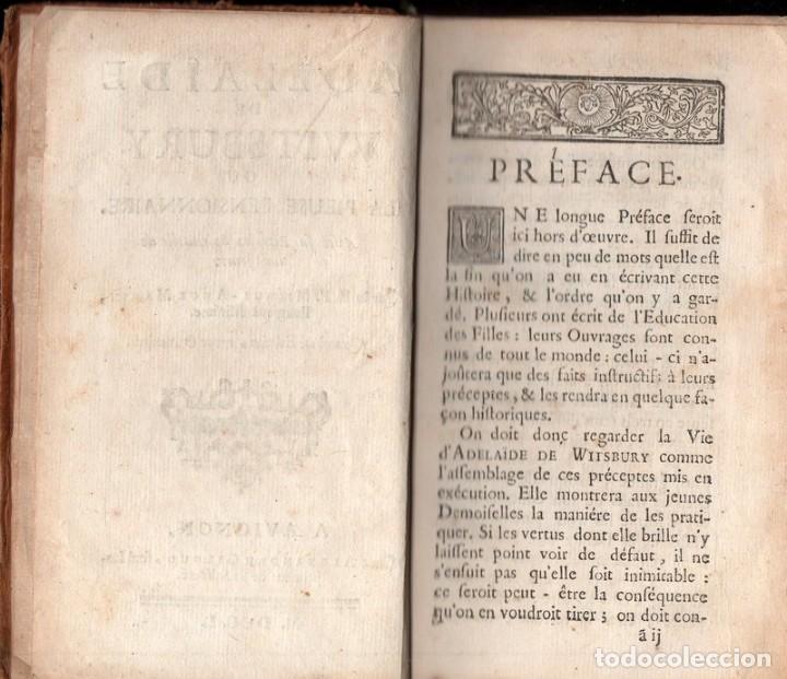 Libros antiguos: Adelaide de Witsbury ou La Pieuse Pensionnaire (1750) - Foto 5
