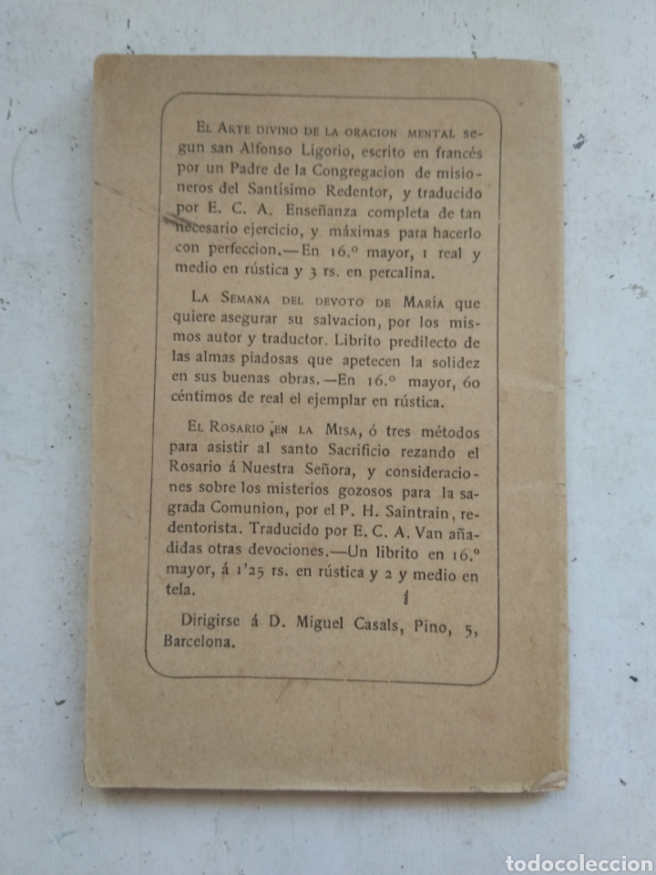 Libros antiguos: FLORECITAS DE SAN BENITO 1886/ - Foto 3