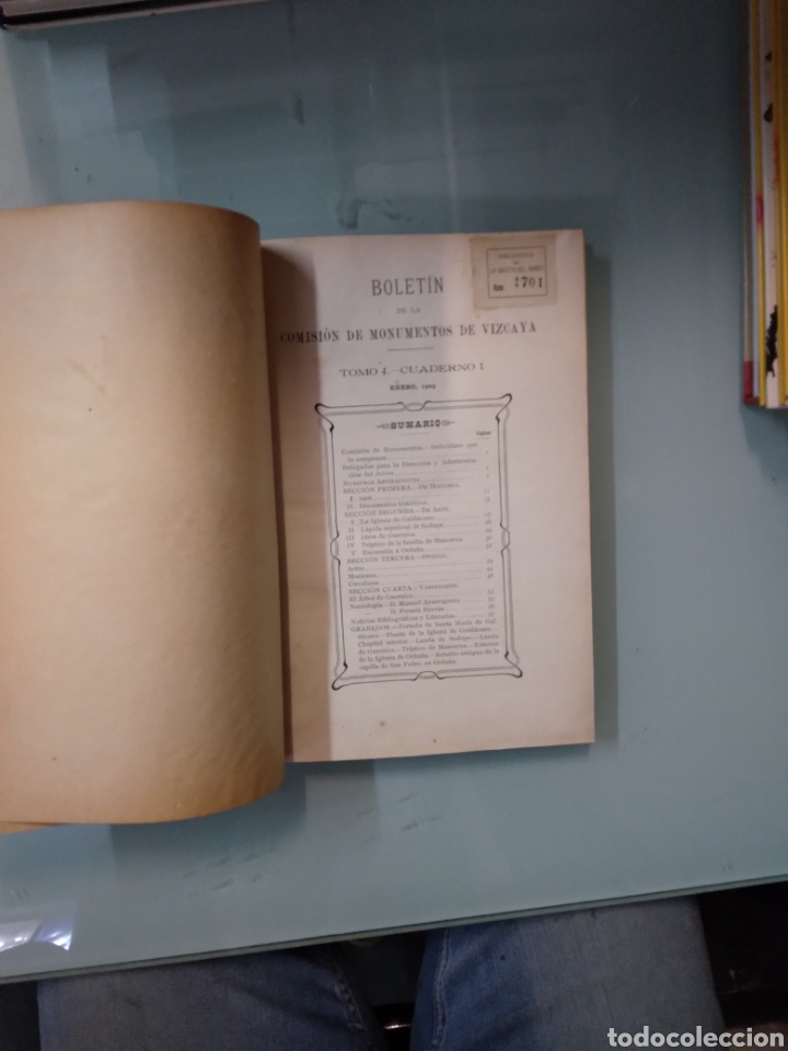 Libros antiguos: Bolet&iacute;n de la.comision de.monumentos de Vizcaya, 1909 - Foto 3