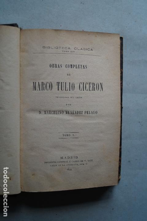 Libros antiguos: OBRAS COMPLETAS DE CICERON. 1879 - Foto 4