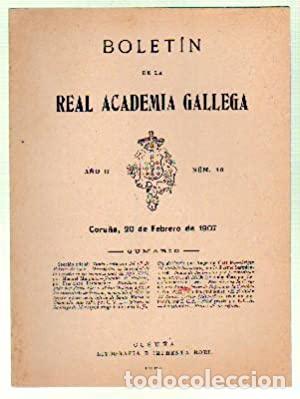 Antiquarische B&uuml;cher: BOLETIN DE LA ACADEMIA GALLEGA. A&Ntilde;O II N&ordm; 10. 20 FEBRERO 1907. A-LGALI-047