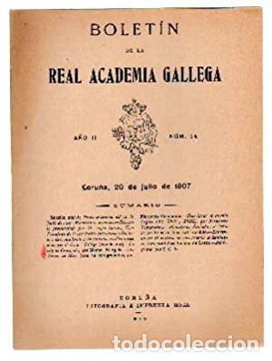 Antiquarische B&uuml;cher: BOLETIN DE LA ACADEMIA GALLEGA. A&Ntilde;O II N&ordm; 14. 20 JULIO 1907. A-LGALI-049