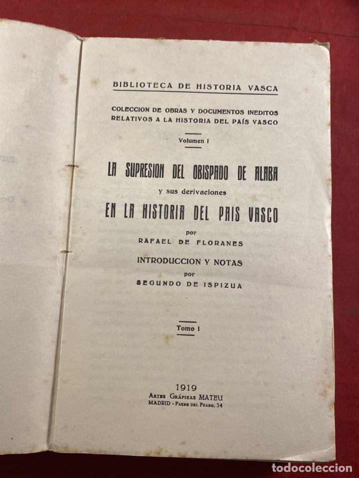 Libros antiguos: Biblioteca de historia vasca. - Foto 2