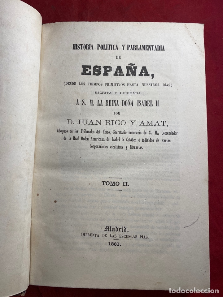Antiquarische B&uuml;cher: Historia pol&iacute;tica de Espa&ntilde;a Tomo 2 - 1861