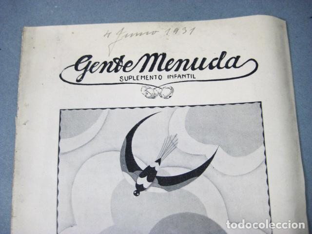 Libros antiguos: SUPLEMENTO INFANTIL GENTE MENUDA DE 4 DE JUNIO DE 1931 - Foto 2