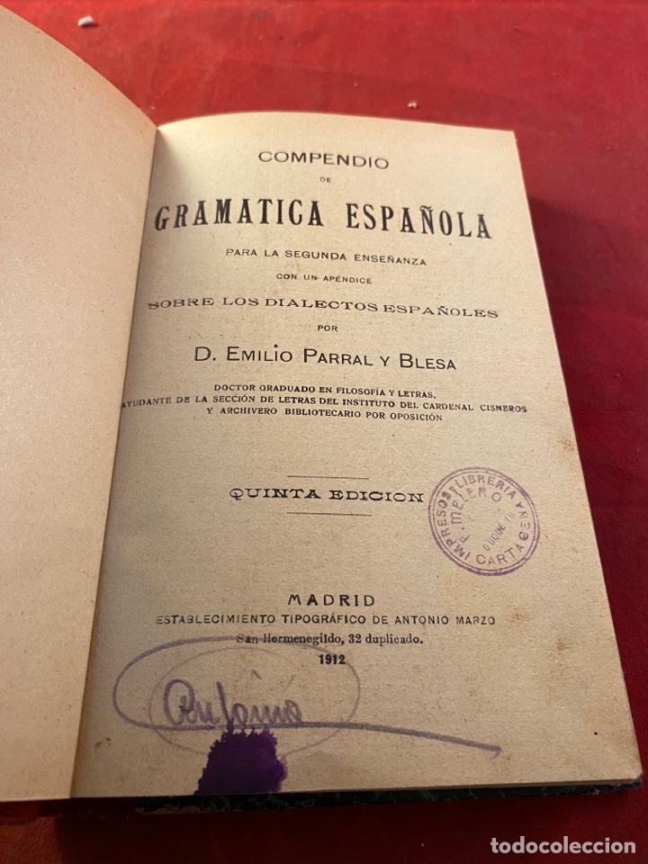 Libros antiguos: COMPENDIO GRAM&Aacute;TICA ESPA&Ntilde;OLA 1912 - Foto 1