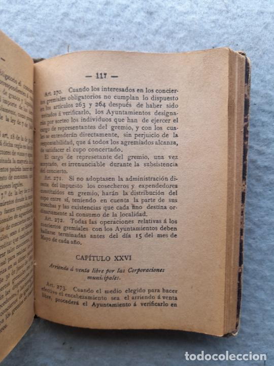 Libros antiguos: Manual de Consumos. Madrid. A&ntilde;o 1898. - Foto 3