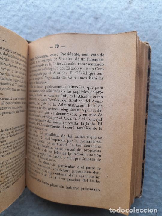 Libros antiguos: Manual de Consumos. Madrid. A&ntilde;o 1898. - Foto 4
