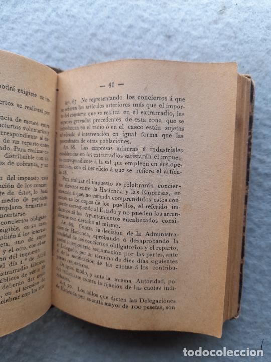 Libros antiguos: Manual de Consumos. Madrid. A&ntilde;o 1898. - Foto 6
