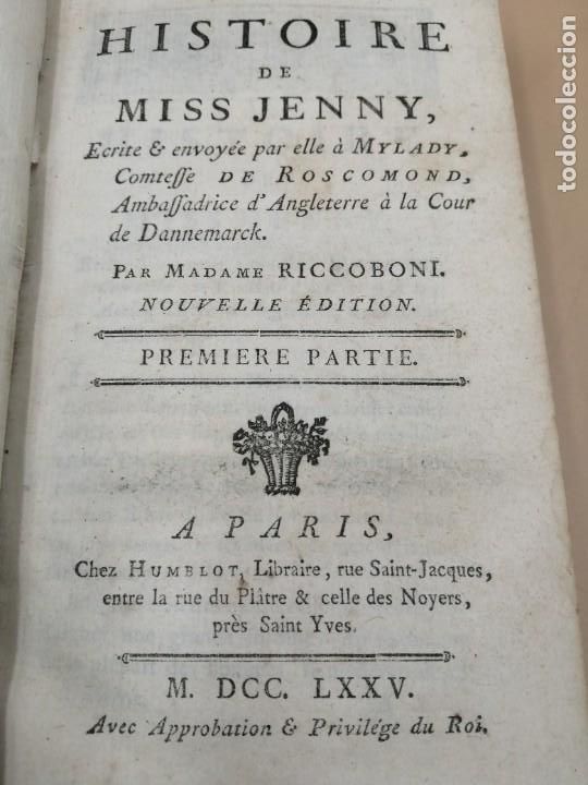 Libros antiguos: HISTOIRE DE MISS JENNY A&Ntilde;O 1775 - Foto 5