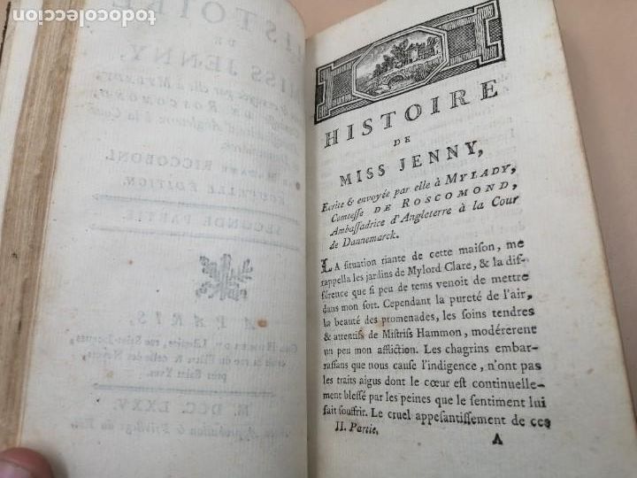 Libros antiguos: HISTOIRE DE MISS JENNY A&Ntilde;O 1775 - Foto 9