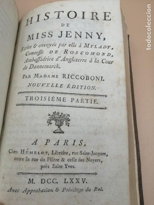 Libros antiguos: HISTOIRE DE MISS JENNY A&Ntilde;O 1775 - Foto 11