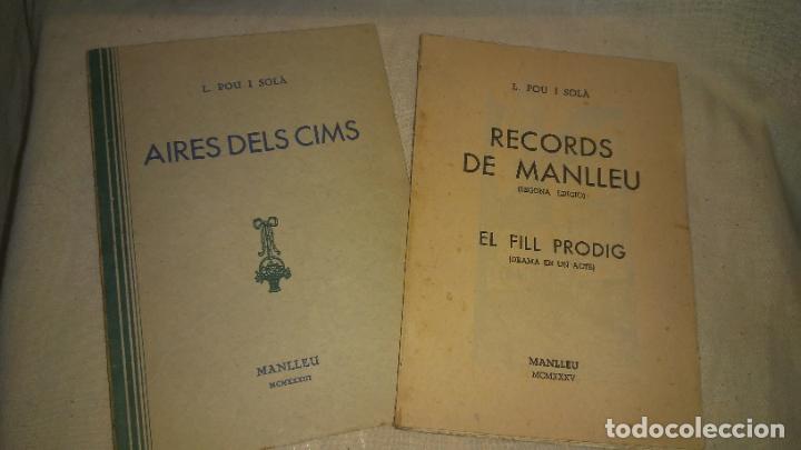 Antiquarische B&uuml;cher: AIRES DELS CIM&middot;RECORDS DE MANLLEU - 1933-1935 - L.POU I SOLA - FIRMADOS Y DEDICADOS POR EL AUTOR.