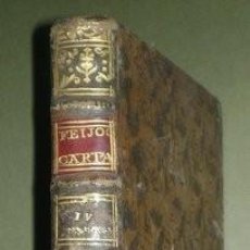 Libros antiguos: FEYJOO: CARTAS ERUDITAS Y CURIOSAS IV 1774 (DUELOS, ESPÍRITUS, VAMPIROS, FRANCMASONERÍA, ETC.). Lote 340795213