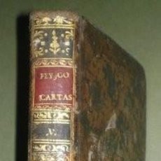 Libros antiguos: FEYJOO: CARTAS ERUDITAS Y CURIOSAS V 1777 (TORO DE SAN MARCOS, SACRIFICIOS HUMANOS, ETC). Lote 340804658