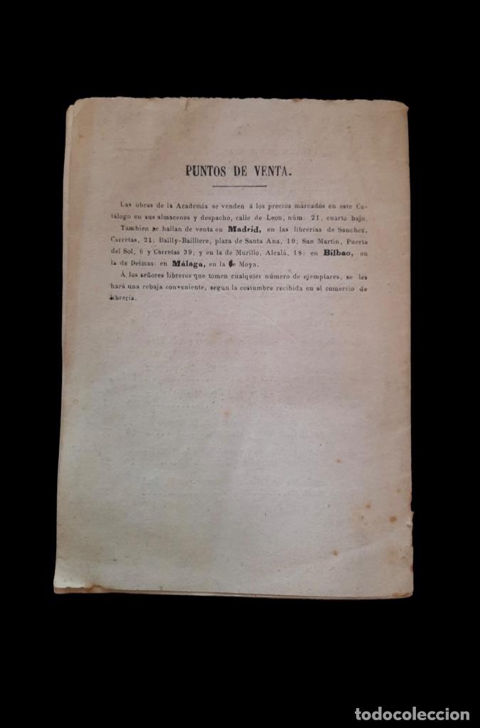 Libros antiguos: Catalogo de las obras de la real academia de la historia - Foto 3