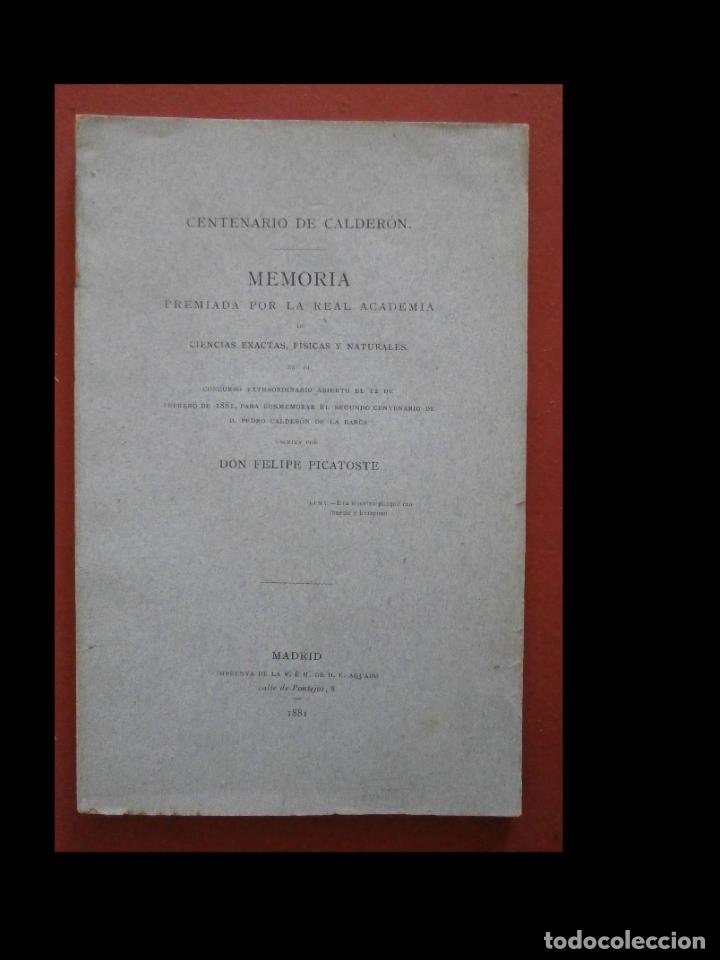Antiquarische B&uuml;cher: Calderon ante la Ciencia. Concepto de la naturaleza y de sus leyes, deducido de sus obras. F. Picato