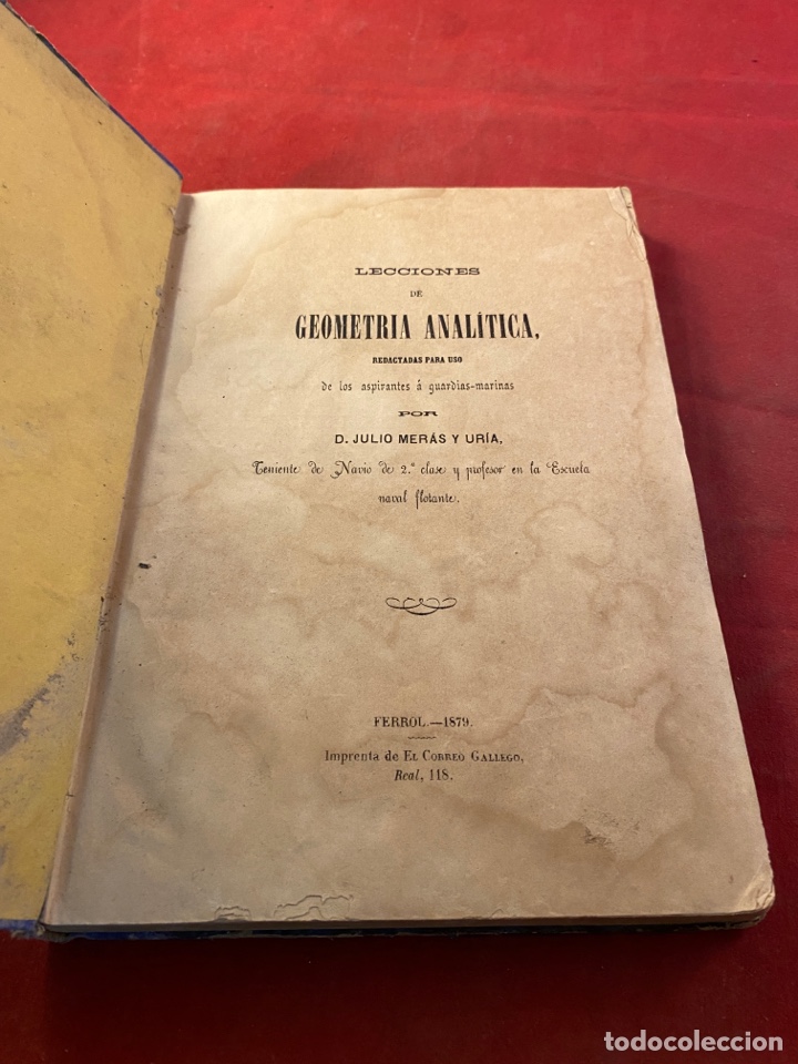 Libros antiguos: LECCIONES DE GEOMETR&Iacute;A ANAL&Iacute;TICA 1879 - Foto 1