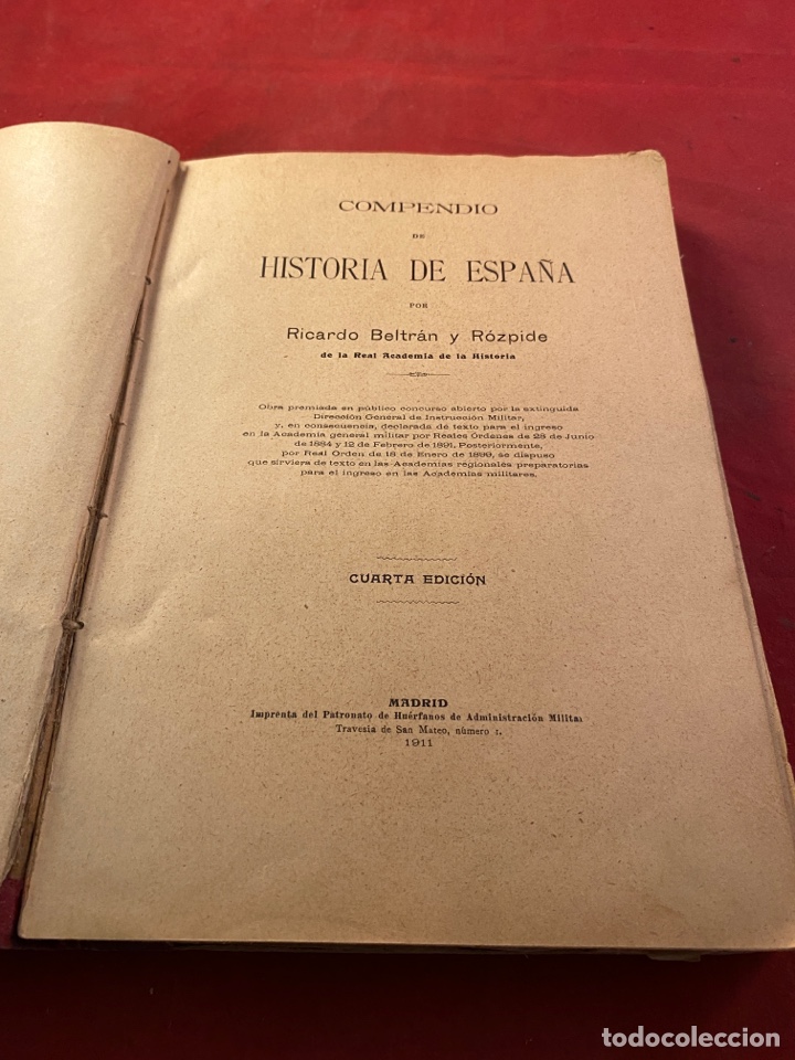 Libros antiguos: COMPENDIO DE HISTORIA DE ESPA&Ntilde;A 1911 - Foto 1