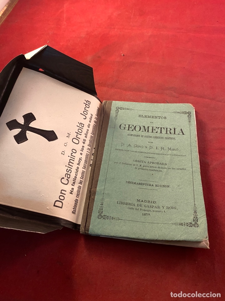 Libros antiguos: GEOMETR&Iacute;A 1877 - Foto 2