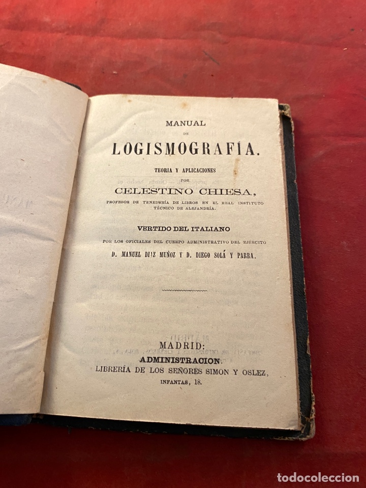 Libros antiguos: LOGISMOGRAFIA 1879 - Foto 1
